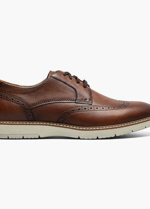 Florsheim Vibe Men's Cognac Leather Lace Up Wingtip Oxford Dress Shoes
