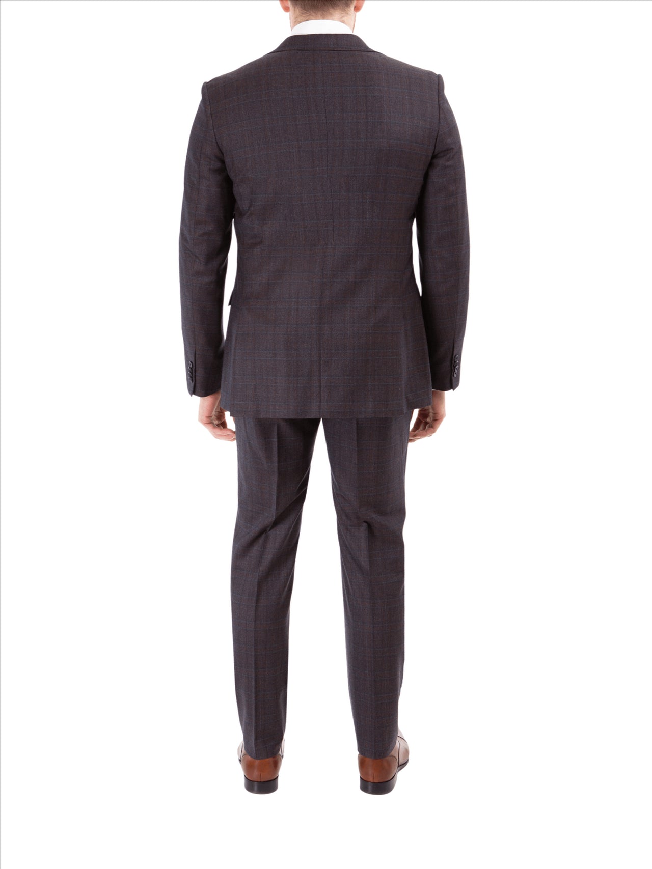 John Varvatos Half-Canvassed Burgundy Two Button Wool Blend Suit