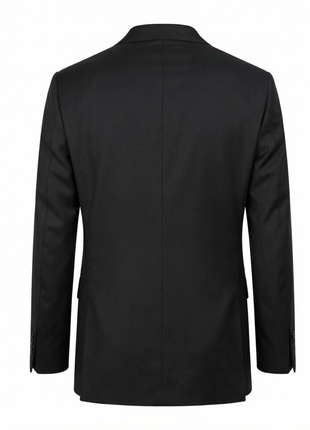 Mazara Solid Black Classic Fit Notch Lapel Wool Cashmere Blend 2-Button Suit