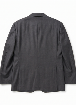 Brunello Cucinelli Mens Charcoal Textured Fully-Canvassed Notch Lapel Classic Fit 3-Button Wool Suit with Ticket Pocket  - 46L