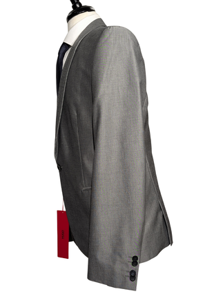 Hugo Boss Light Gray Shawl Lapel Single-Button Cotton Blend Tuxedo 42R