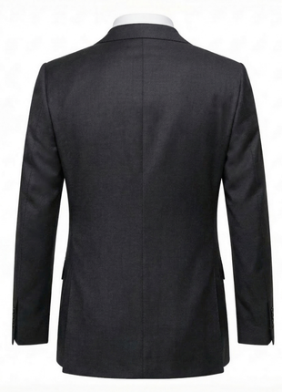Tovaglia Black Tonal Plaid Half-Canvassed Slim Fit Notch Lapels 100% Wool Suit