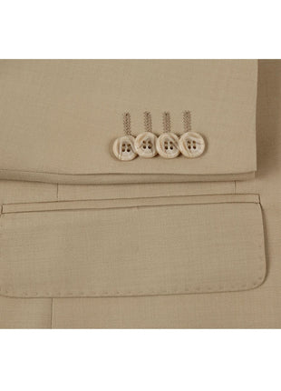Men's 2-Piece Notch Lapel 100% Wool Suit