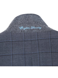 Thumbnail for English Laundry Slim Fit Charcoal Checked Wool Suit