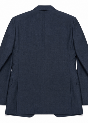 Ermenegildo Zegna Trofeo Mens Blue Textured Peak Lapel Slim Fit 2-Button Wool Mohair Suit - 40L