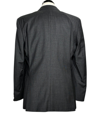 Hugo Boss Classic Fit Charcoal Micro-Check Notch Lapel Two Button Wool Suit