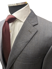 Thumbnail for Canali 1934 Mens Gray Check 44L Drop 7 100% Wool 2 Button 2 Piece Suit