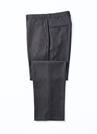 Brioni Mens Charcoal Tonal Micro-Weave Fully-Canvassed Classic Fit 2-Button Wool Silk Blend Suit - 44L