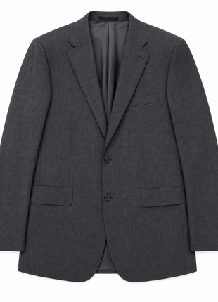 Canali Charcoal Gray Micro Check Portly Fit Notch Lapel 2-Button Wool Suit 50L