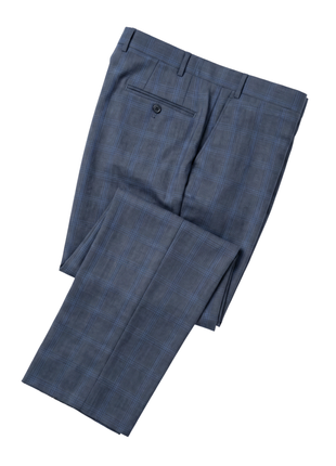 Canali 1934 Mens Gray Windowpane Notch Lapel 2 Button Wool Suit - 46L