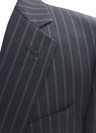 Armani Collezioni Dark Gray Stripe Classic Fit Notch Lapel Two Button Suit 40L