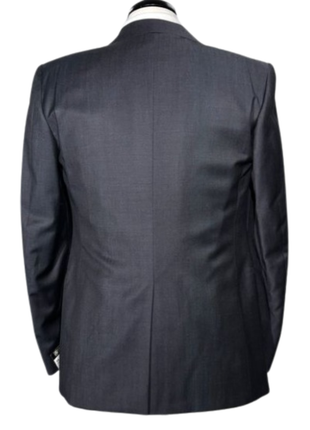 Corneliani Mens Gray and White Mixed Pattern Fully-Canvassed Peak Lapel Classic Fit 3-Piece Wool Suit - 36S