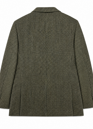 Porcaro Olive Green and Black Micro Check Classic Fit Cashmere 2-Button Sport Coat 38R