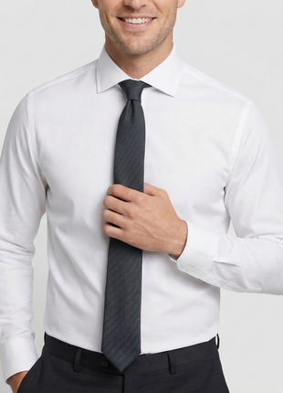 Letteriello Black Italian Silk Neck Tie with Micro Textured Weave - Spring 2026 Collection
