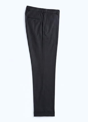 Boss Black Pinstripe Notch Lapel Modern Fit Wool 2-Button Suit 40R