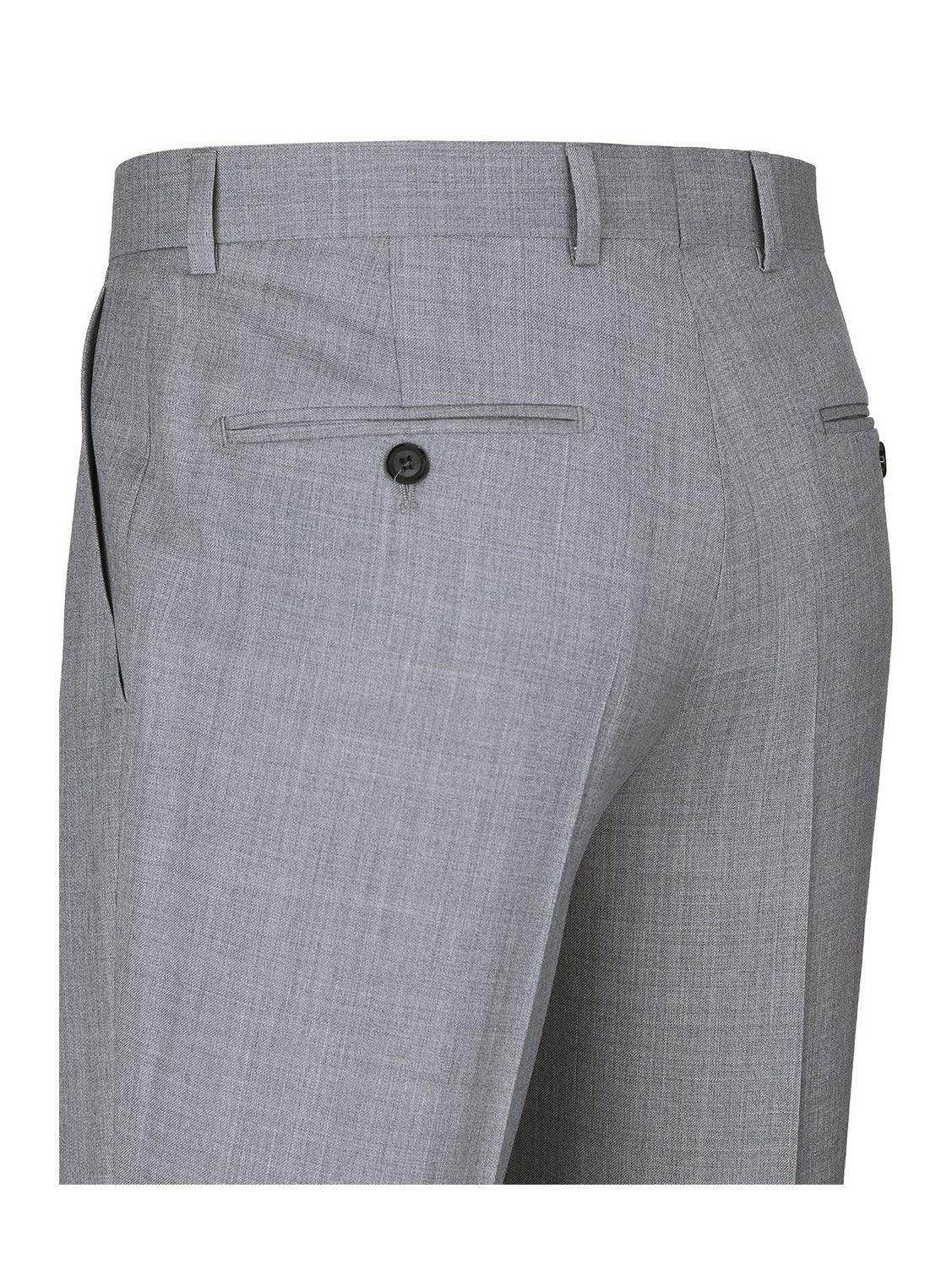 Men's Regular Fit Flat Front Wool Suit Pant