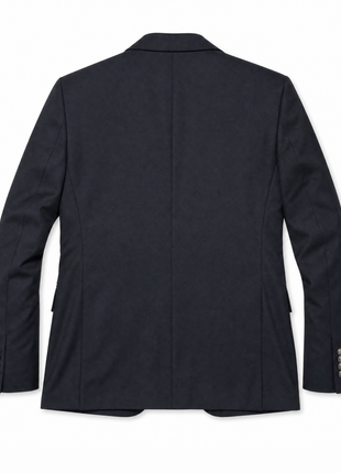 Polo Ralph Lauren Mens Solid Black Notch Lapel Custom Fit 3-Piece Wool Suit - 40L