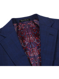 Thumbnail for English Laundry Slim Fit Midnight Blue Check Wool Suit