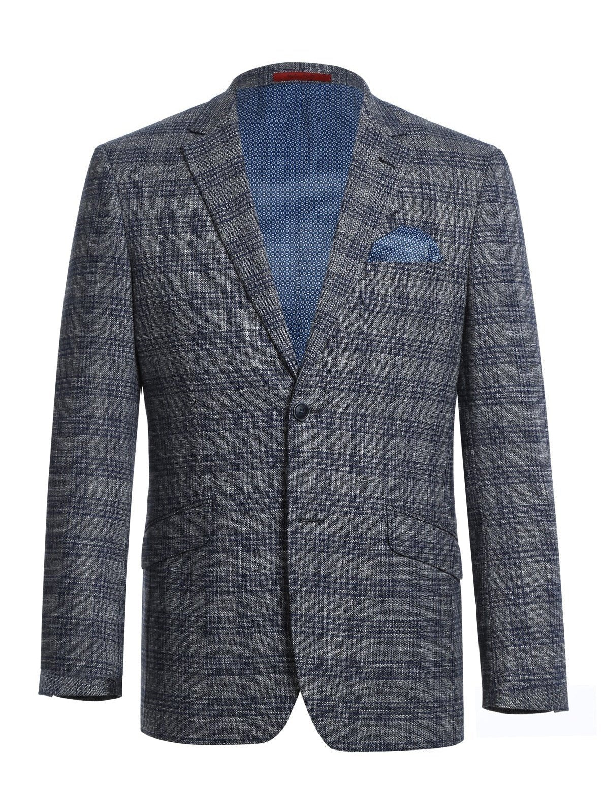 Blazer de hombre slim fit elástico a cuadros