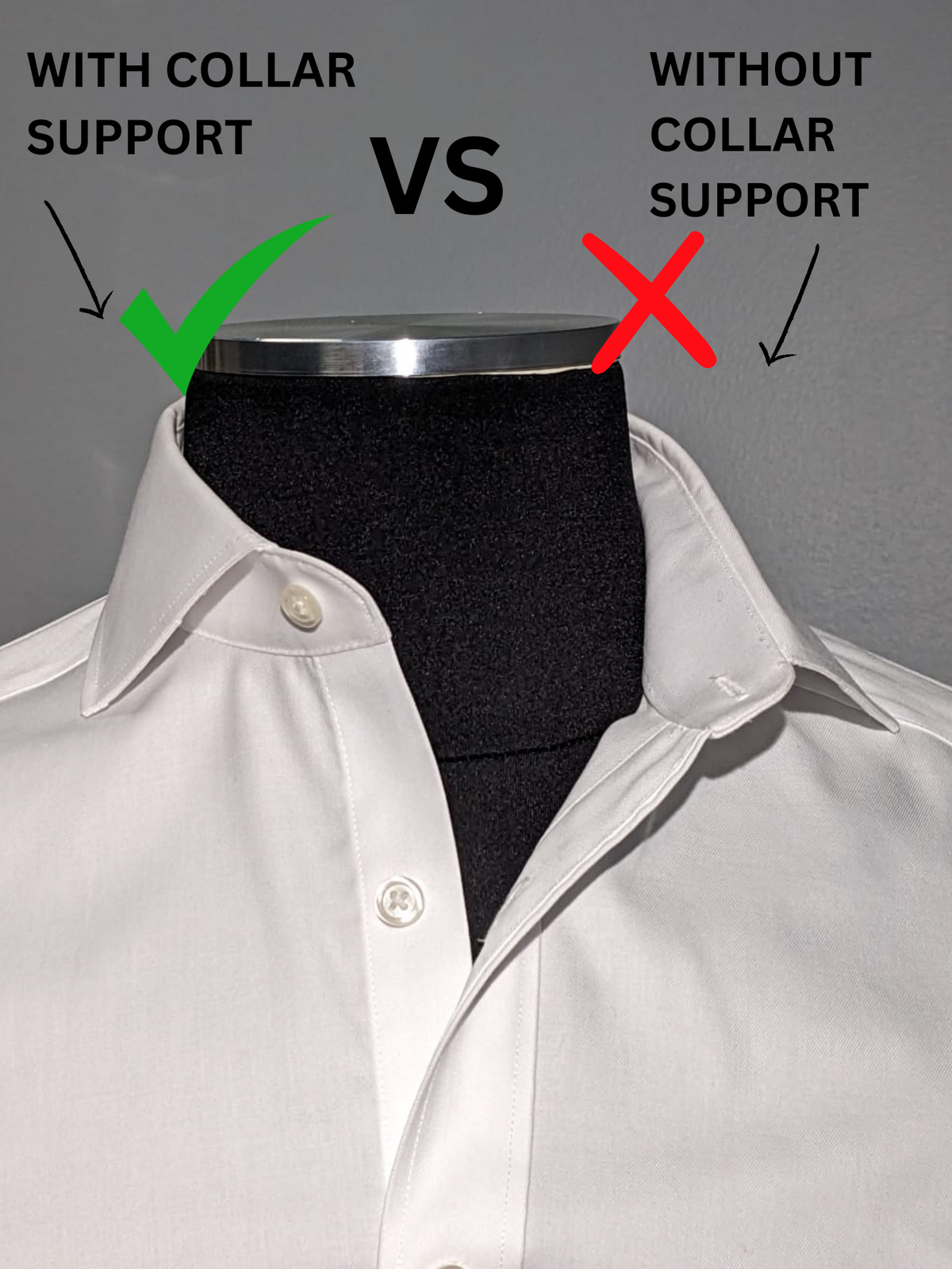 The Suit Depot Silicon-Tip Collar Support System for Dress Shirts