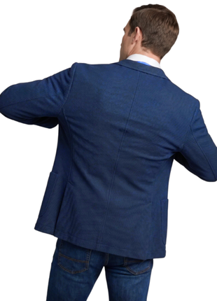 Bergamo Blue Technical Weave Slim Fit 4-Way Stretch Air Blazer