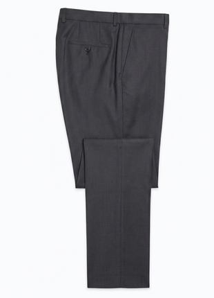 Boss Solid Charcoal Gray Notch Lapel Comfort fit Wool Stretch 2-Button Suit 42S