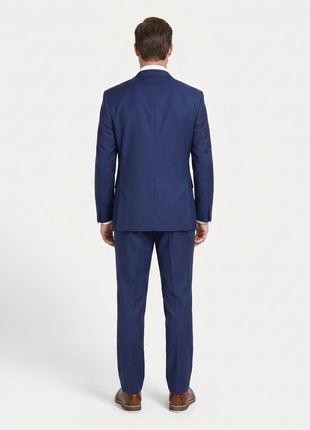 Raphael Regular Fit Solid Blue Two Button Suit - The Suit Depot