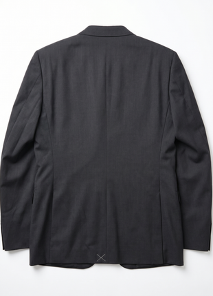 Dolce & Gabbana Mens Solid Black Fully-Canvassed Notch Lapel Slim Fit 3-Button Wool Suit  - 44L