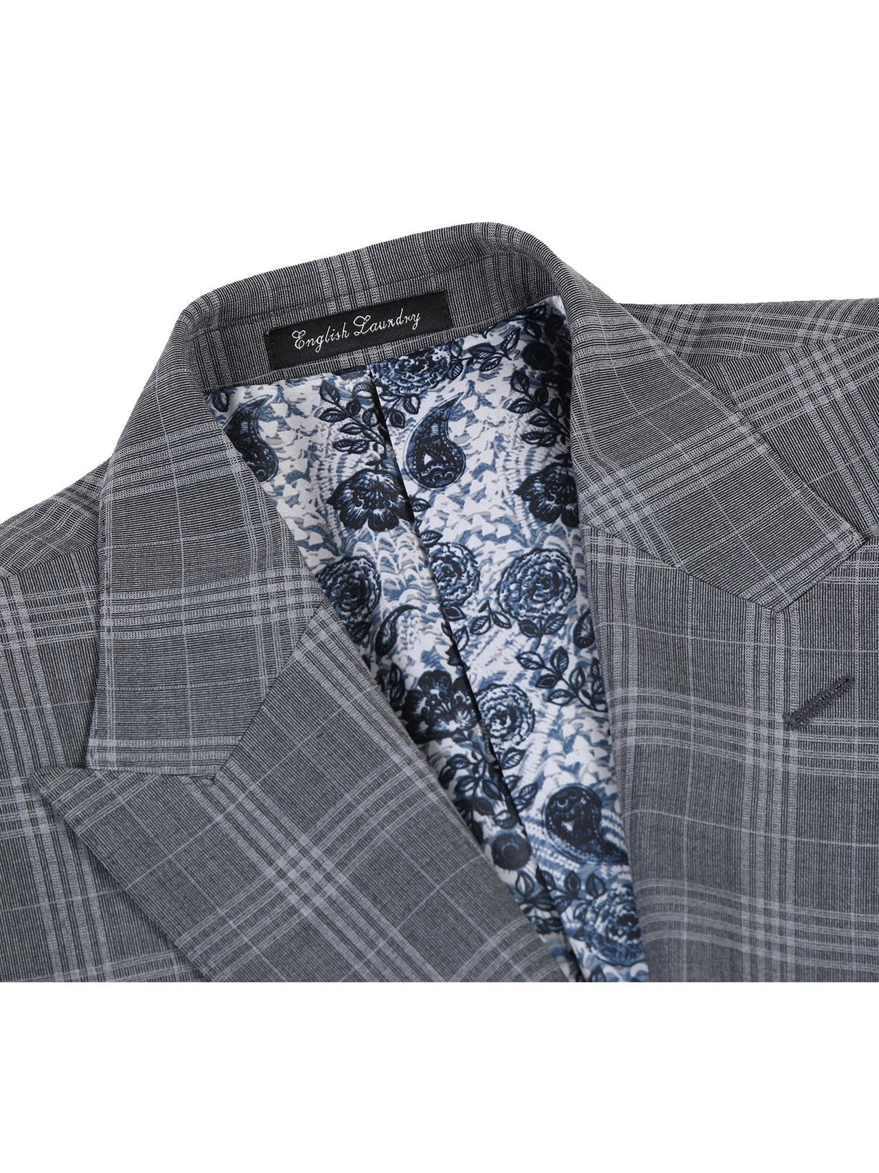 Gray Check Peak Wool Suit