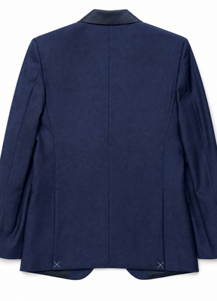 Corneliani CC Collection Navy Micro Check Satin Lapel Slim Fit 3-Piece Wool Tuxedo 42R