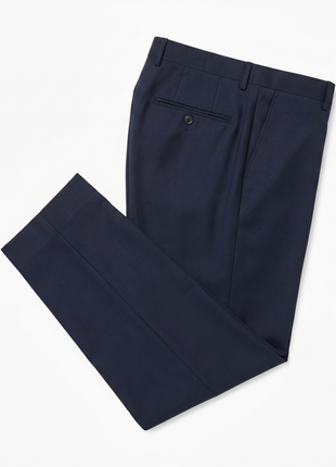 Corneliani Mens Solid Navy Fully-Canvassed Shawl Lapels Slim Fit 3-Piece Wool Suit - 40R