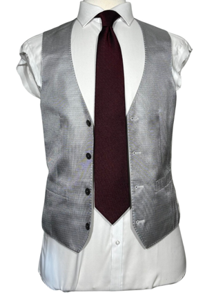 Corneliani Mens Blue Mixed Pattern Fully-Canvassed Peak Lapel Classic Fit 3-Piece Wool Suit - 36R