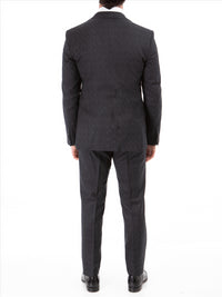 Thumbnail for John Varvatos Half-Canvassed Charcoal Two Button Wool Blend Suit