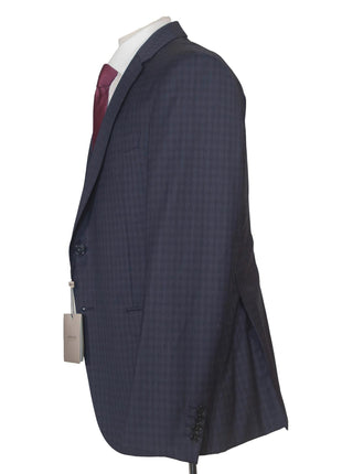 Armani Collezioni M-Line Mens 42R Navy Blue Check 2 Piece Suit