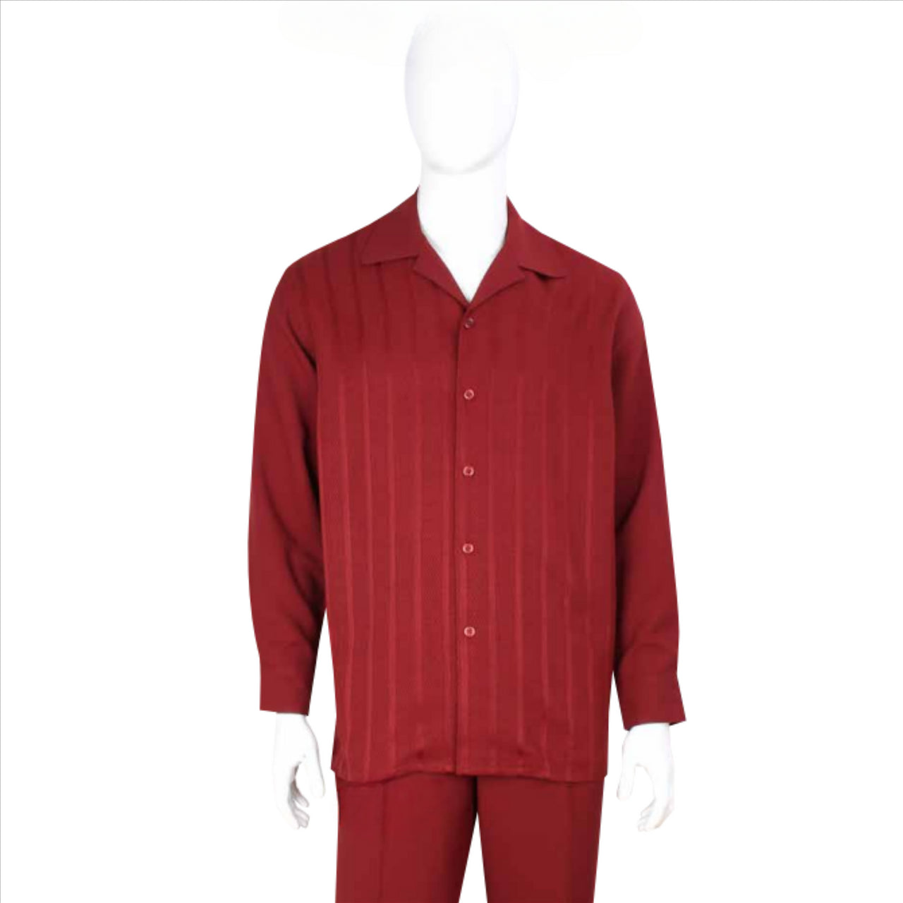 Apollo King Royal Diamond Mens Rust Red 2 Piece Long Sleeve Walking Suit