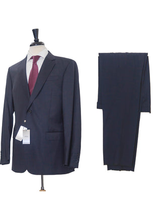 Armani Collezioni G-Line Mens 42L Solid Navy Blue 2 Piece Suit