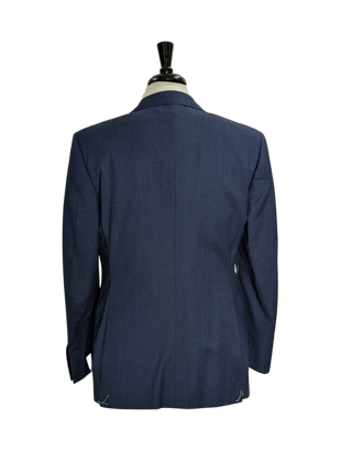 Canali Men's Denim Blue Solid 100% Wool Suit 40R