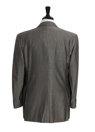 Canali Men's Gray Pinstripe Silk Wool Suit 44R