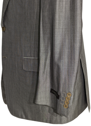 Canali Men's Gray Pinstripe Silk Wool Suit 44R