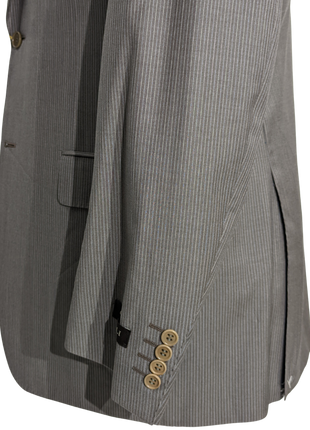 Canali Men's Gray Pinstripe 100% Wool Suit 40L
