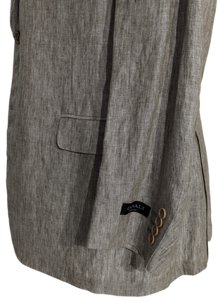 Canali Men's Taupe 100% Linen 2 Button Suit 46R