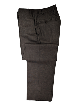 Canali Men's Heathered Brown 100% Wool 2 Button Suit 38S