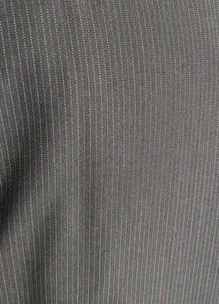 Canali Men's Black Pinstriped 100% Wool Suit 44L