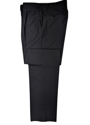Canali Men's Black Pinstriped 100% Wool Suit 44L