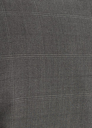 Canali Men's Charcoal Windowpane 100% Wool Suit 34S