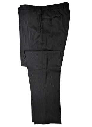 Canali Men's Charcoal Striped 100% Wool Suit 46L