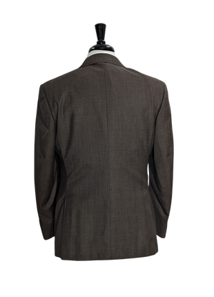 Canali Men's Heathered Brown 100% Wool 2 Button Suit 38S
