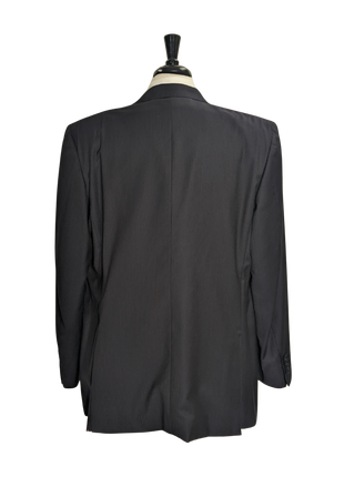 Canali Men's Navy Pinstriped 100% Wool 3-Button Suit 48L