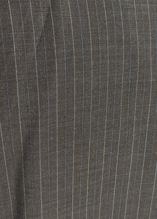 Canali Men's Brown Pinstriped 100% Wool Suit 46S Portly (48R)