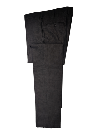 Ermenegildo Zegna Men's Gray Houndstooth Silk Linen Blend Suit 40R